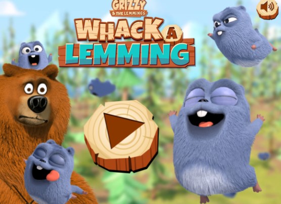 Grizzy the Lemmings Whack A Lemming