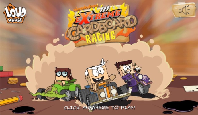 The Loud House Extreme Cardboard Racing