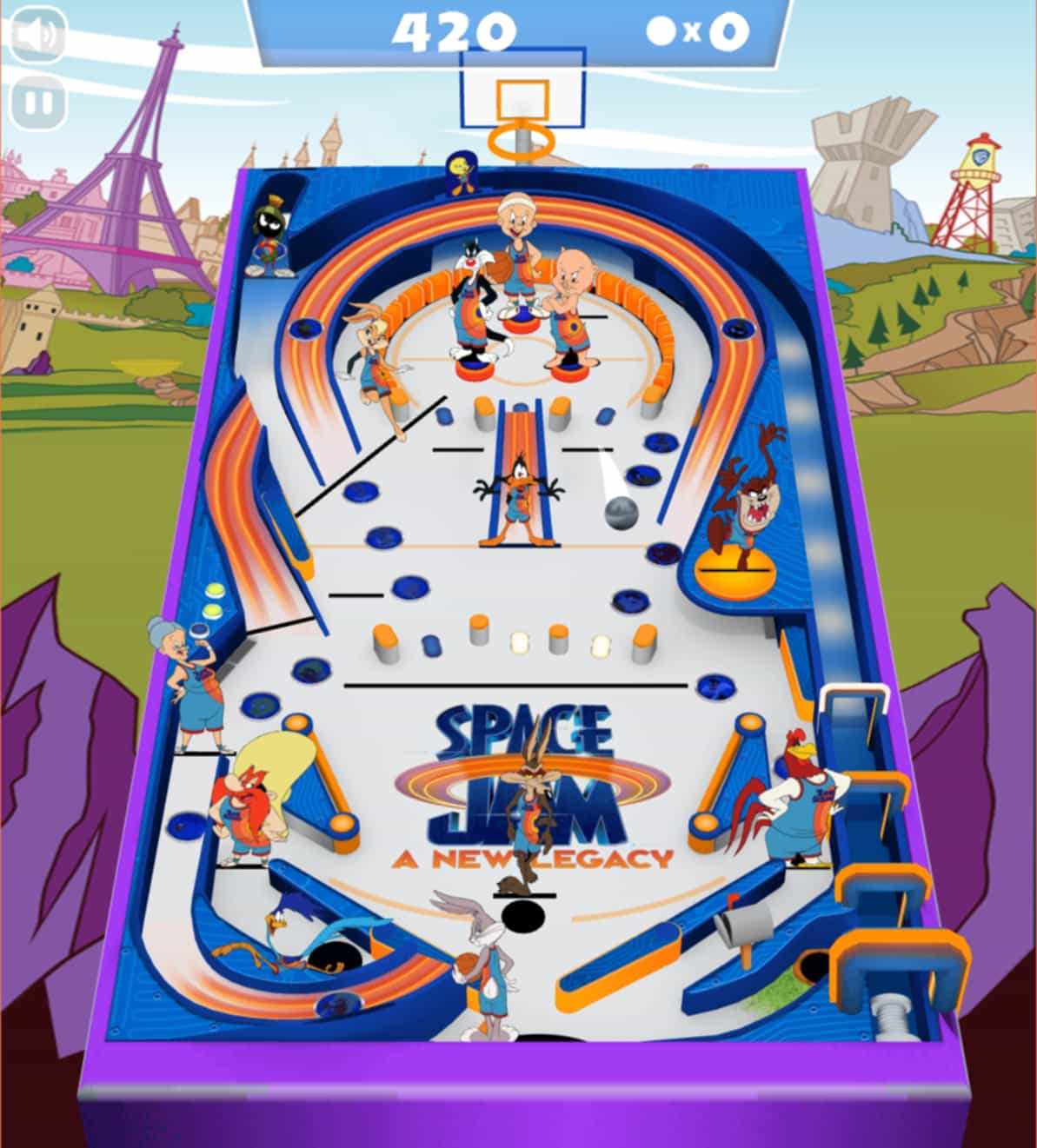 looney tunes space jam a new legacy full court pinball