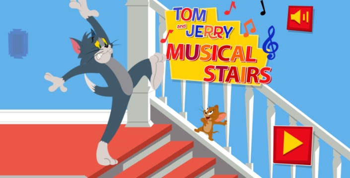 tom and jerry musical stairs