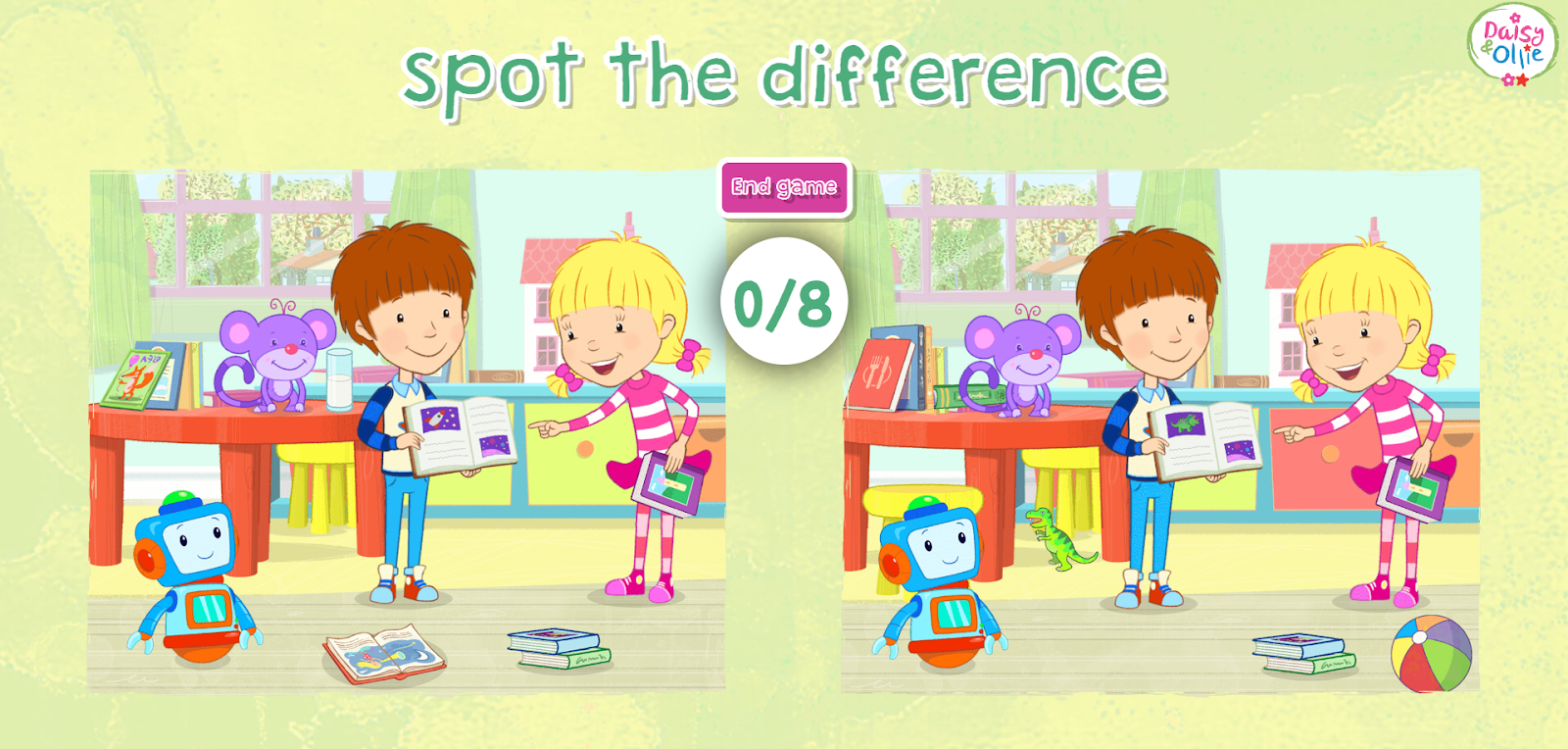 Daisy and Ollie: Spot the Difference – Observation Puzzle Game