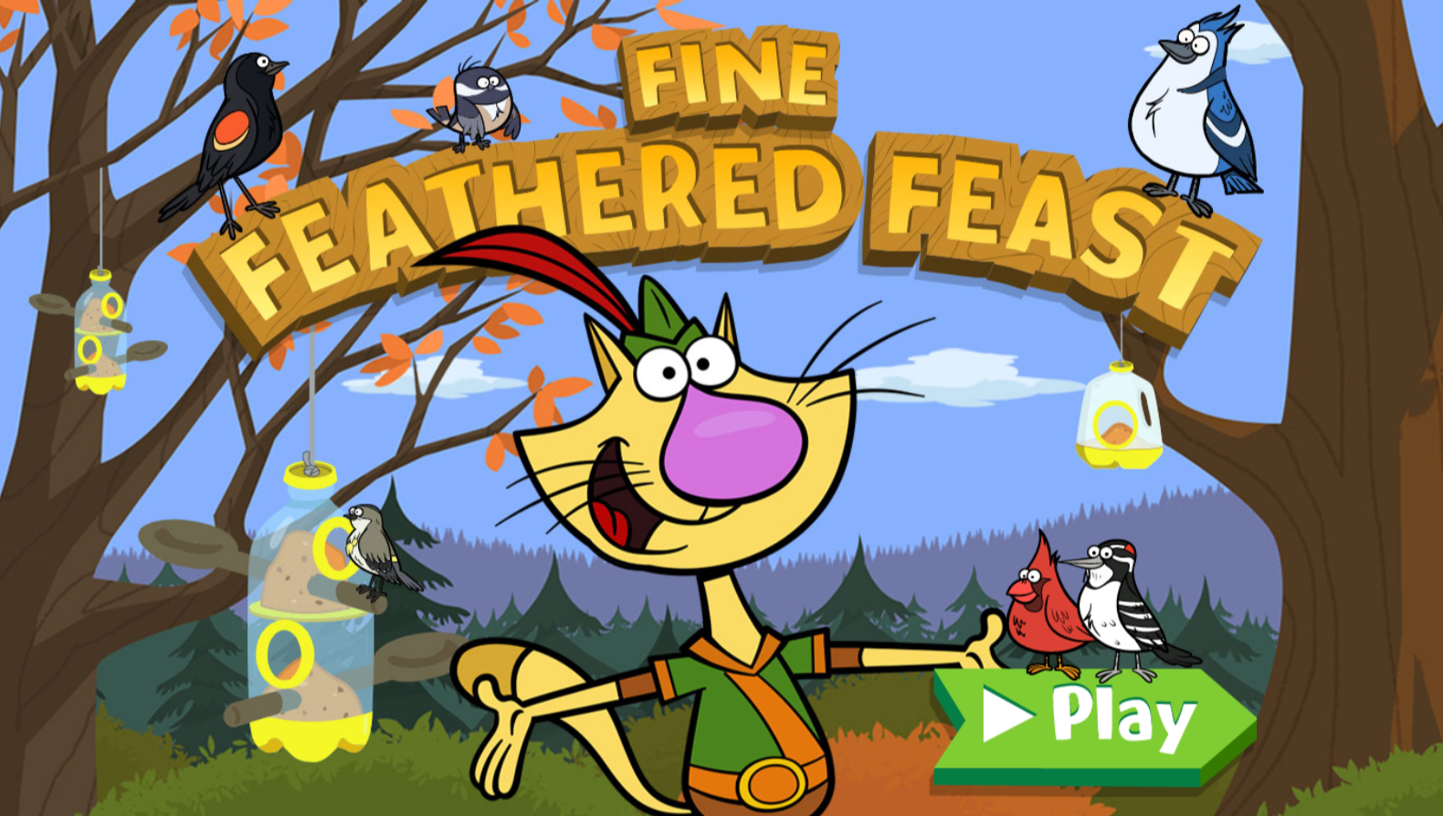 Fine Feathered Feast – Feed the Birds with Nature Cat